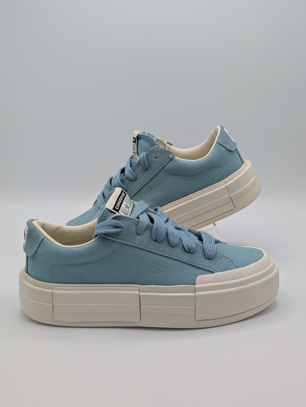 Converse Women's 8.5 Platform Canvas Sneakers Aqua Vernal Pool Cruise Ox Low